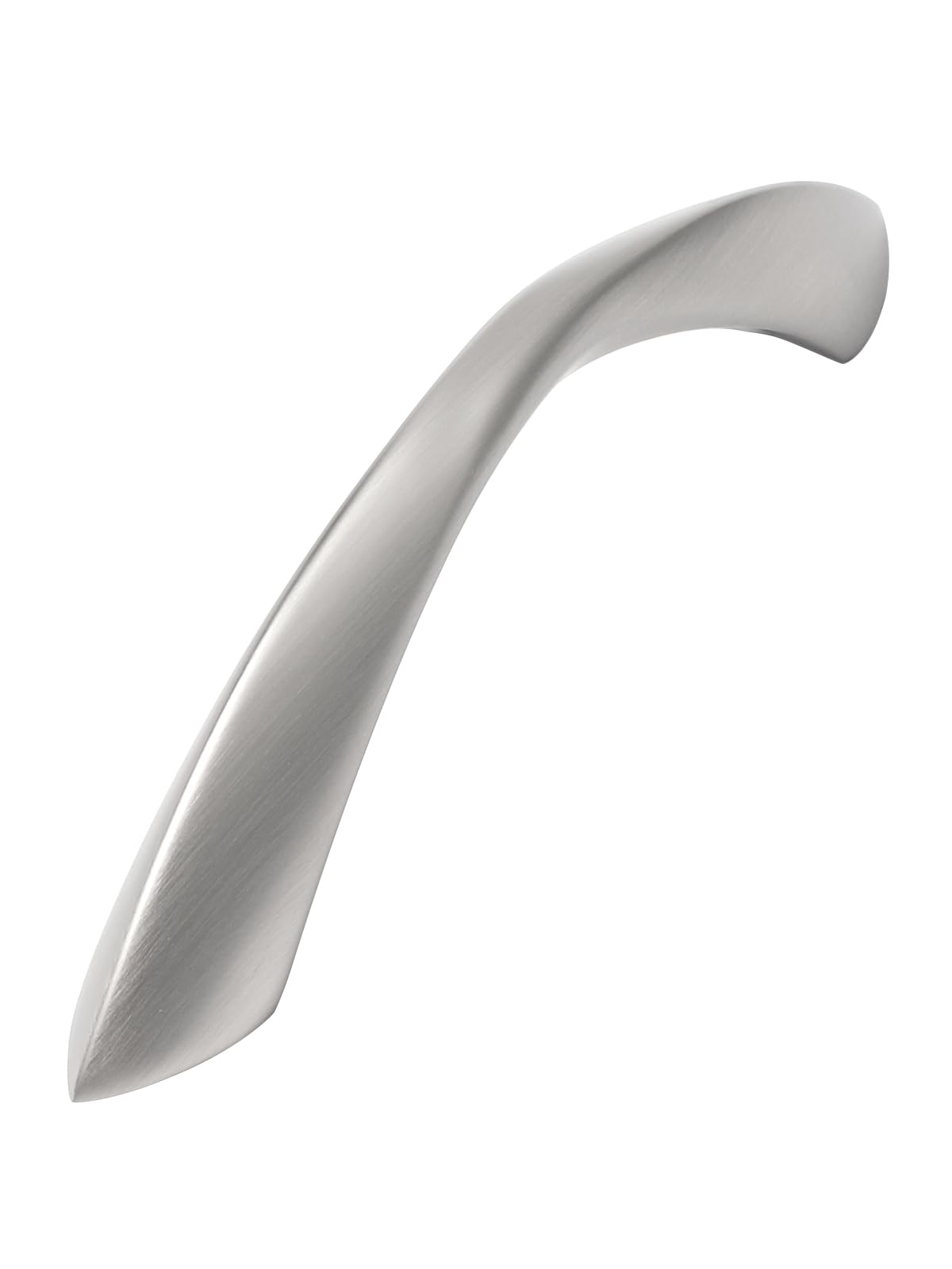 20 Pack Brushed Nickel Cabinet Pulls 3 Inch Arch Twisted Silver Handles Drawer Kitchen Cupboard Bathroom Dresser Cabinet Hardware Zinc Alloy