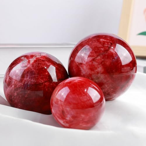 Boule clair de lune rouge pour purifier les énergies et décorer