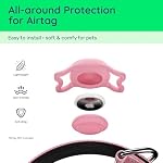 Airtag Dog Collar, Reflective Ultra-Durable Nylon Padded with QR Code Buckle & IP68 Waterproof Air Tag Holder Compatible for Apple AirTag, Comfortable for Small Medium Large Dogs (Pink, XS) - Image 4