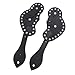 BTSEURY Spur Strap Set, 2Pcs Artificial Leather Spur Strap, Rhinestone Decorations Adjustable Spur Holder for Cowboys (Black)