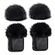 SUNMON 4 Stück Schwarz Windschutz für DJI MINI Mic, pelziger Mikrofon Popschutz Schaumstoff für DJI Wireless Mikrofon, Muff Pop-Filter Rauschunterdrückung, Mikrofonabdeckungen für DJI MINI Mikrofon