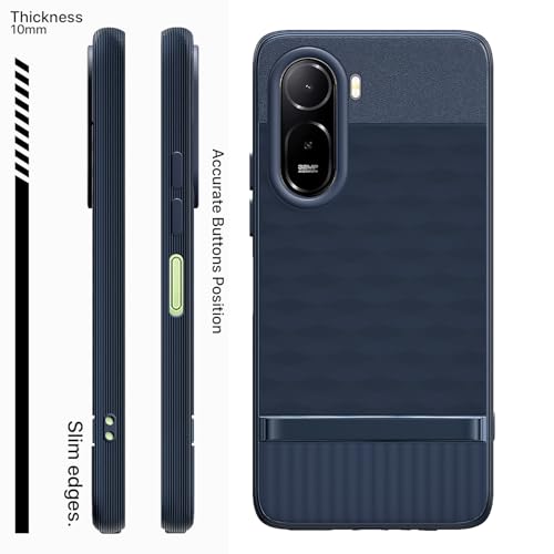 Image of Outlouders Back Cover for Mi Redmi A7 Pro /Poco C85x 5G | Full Camera Protection | TPU Soft Flexible Shockproof Bumper Case (Blue)