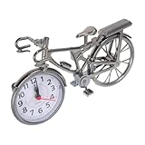 Réveil vintage - l'horloge de style vélo vintage convient à la décoration d'une salle d'étude, d'un salon, d'une chambre, d'un dortoir, d'un bureau, d'une horloge de bureau élégante