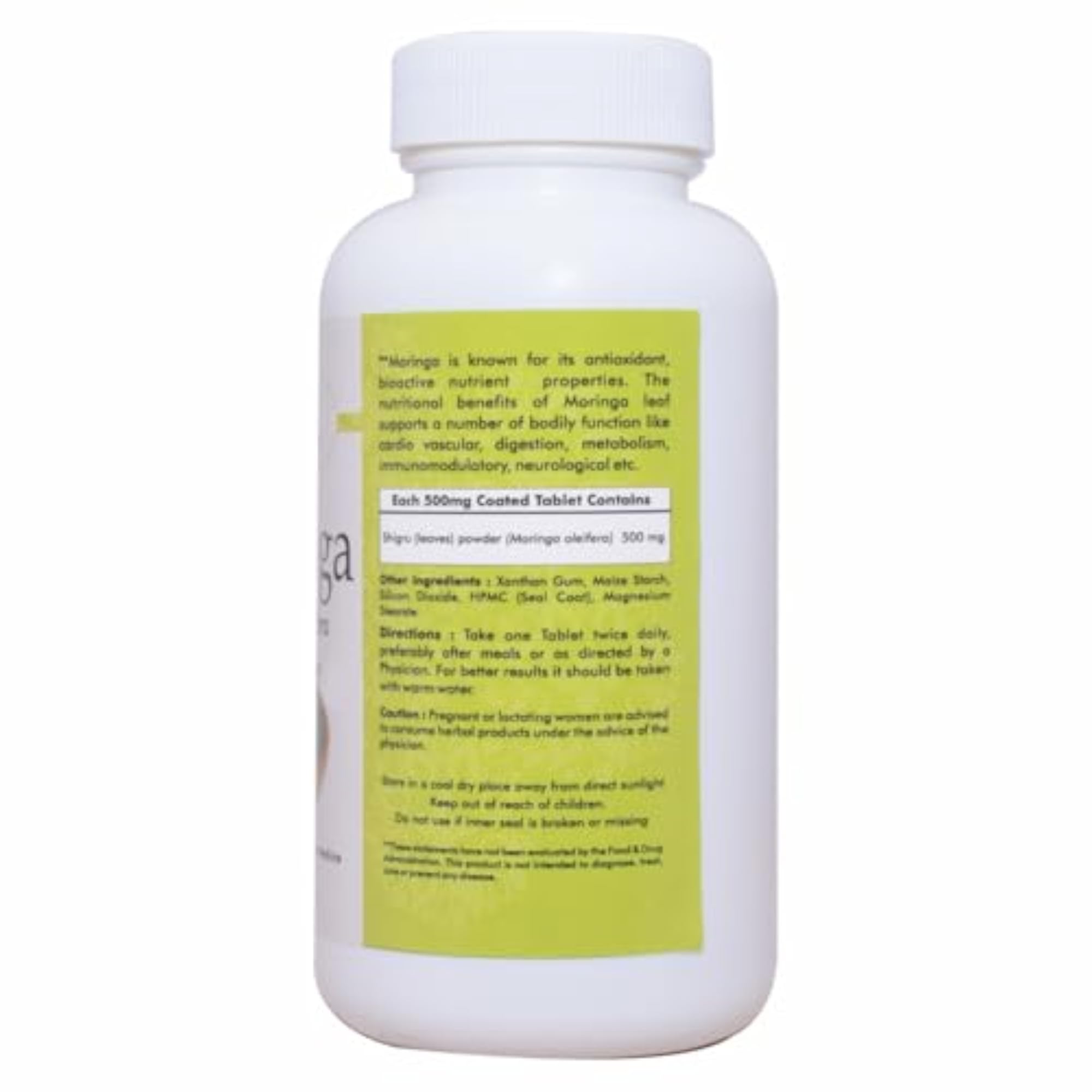 Ayurvedic Life Moringa Leaf Extract Tablets, 500mg, 120 Count
