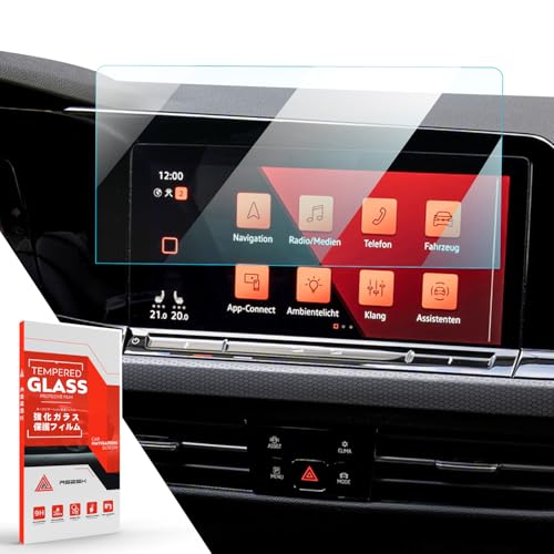 ASZSK Protector de Pantalla para Golf 8 MK8 GTI GTD GTE 2020-2023 2024, Película Protectora de Vidrio Templado para Navegación, 10 pulgadas Accesorios para Pantalla Táctil de Navegación