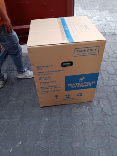 Image of WATERTECH SYSTEMS Swimming Pool FRP Bobbin Wound Filter 450 mm dia With Sand & Multiport Valve Top Mount Max flow Rate 10000ltr /hour, Heavy Duty Trolley,1HP swimming pool Pump