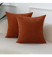 Qanatmz Aqua Green Chenille Throw Pillow Covers - Pack Of 2, 18x18 Inch Soft Couch Cushion Covers, No Inserts - View #7