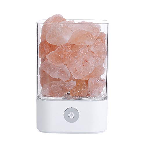 Preisvergleich Produktbild Buntes Nachtlicht, Himalaya-Kristallsalz Lampe Gesundheit Geschenk Nachttischlampe USB-Nachtlicht,Squarewhite