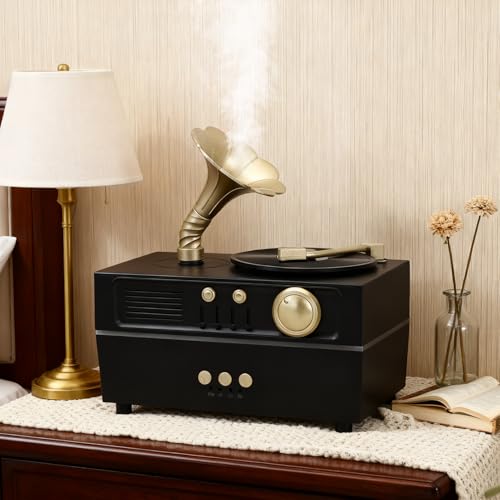 Difusor aromático eléctrico Kikumi con tornamesa retro USB miniatura 2