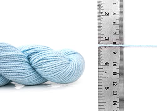 Image of Yerose Pastel Color Acrylic Wool Hand Knitting Yarn (Baby Blue) (Hanks-300Gm)