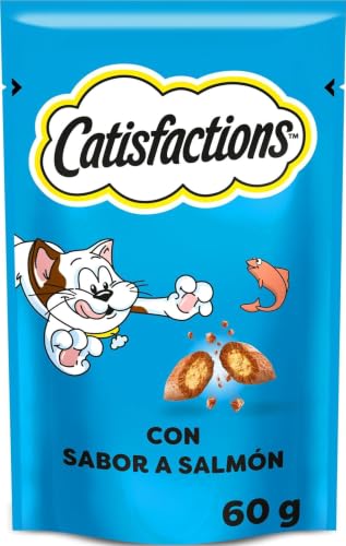 Mars Catisfactions Premios para Gatos, Sabor Salmón (Pack de 6 x 60g)