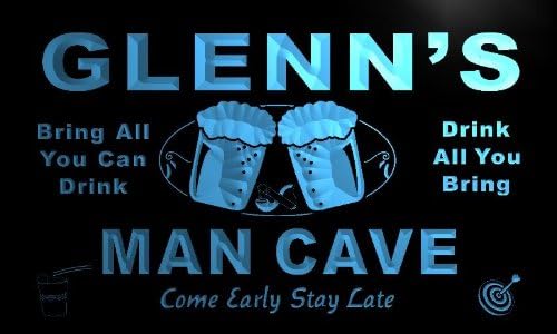 ADVPRO x0117-tm Glenn's Man Cave Bar Custom Personalized Name Neon Sign