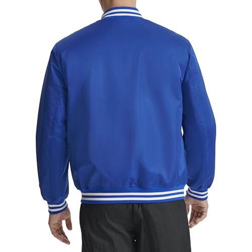 Image of Champion Men's Logo Striped-trim Varsity Jacket