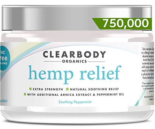 Hemp Pain Relief Cream- 750,000 Made in USA Lab Tested Hemp Oil Formula