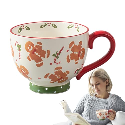 Taza de sopa navideña, diseño de hombre de jengibre