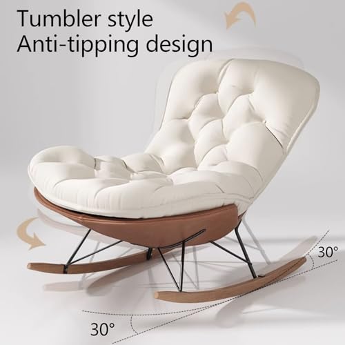 Mecedora para exteriores, estructura de acero de gran tamaño, cómoda silla de campamento para patio, balcón, porche, capacidad de peso de 300 libras