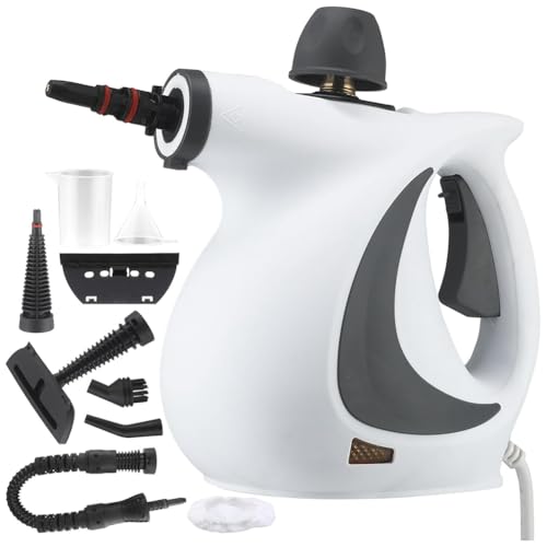 Ehwisbe Limpiador A Vapor Presurizado para el Hogar Limpiador A Vapor de Mano Presurizado para Sofás, Ropa, Asientos de Coche, Cocina (UE)
