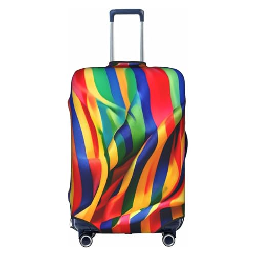 Housse de protection en polyester blanc Small avec rayures colorées