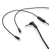 MEE audio MMCX Headset Cable with In-line Remote and Microphone for Pinnacle P1 in-ear headphones (black)