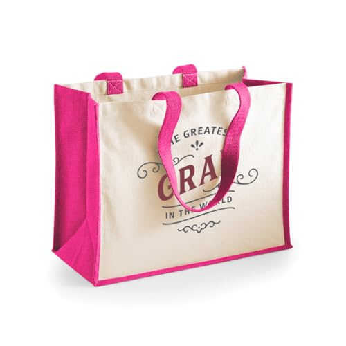 Gran Gift Bag Birthday Bag Personalised Present Mothers Day Gift Idea Funny Novelty Gift Gran Keepsake 42 x 33 x 19cm (Fuchsia)