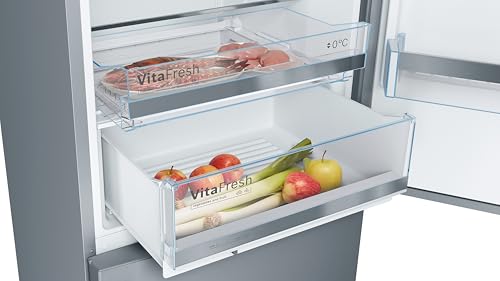 Bosch Home & Kitchen Appliances KGE49AICAG Serie 6 Freestanding Fridge Freezer with Easy Clean and VitaFresh, 201cm Low Frost, 419L capacity, 70cm XL wide, Inox - Image 6