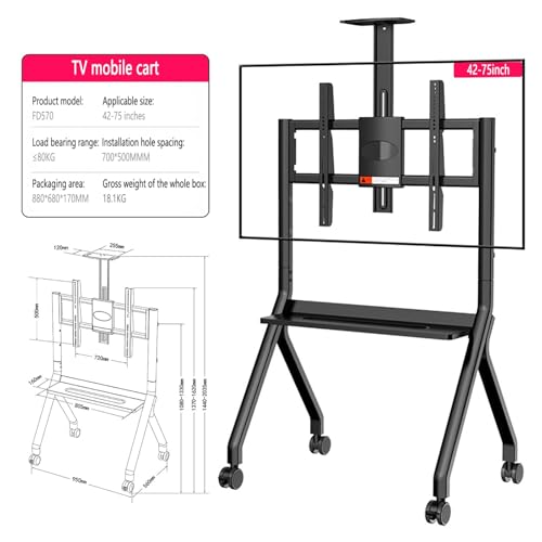 Soporte móvil para pizarra interactiva 42-75 pulgadas miniatura 3
