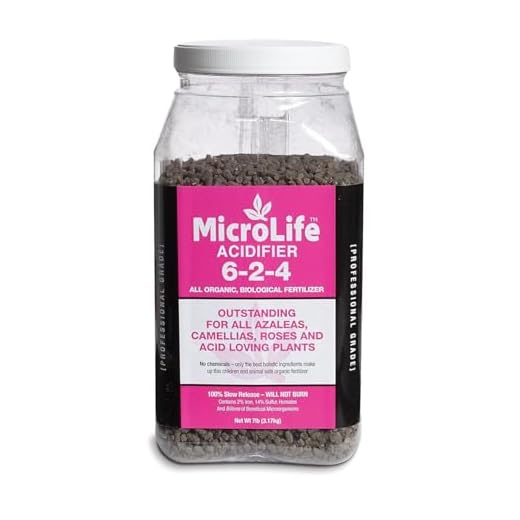 MicroLife Acidifier (6-2-4) Professional Grade Granular Organic Fertilizer (for Acid Loving Plants) Roses Blueberries Azaleas Camellias, 7 LBS