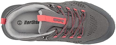 Northside Women's Benton Waterproof Hiking Shoe, Gray/Coral, 8.5 | Image 4