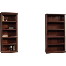 Sauder Heritage Hill Library - Classic Cherry Finish & Select Collection 5-Shelf Bookcase, Select Cherry Finish