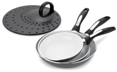 Poêles en céramique robustes Bratmaxx et couvercle de protection - 2