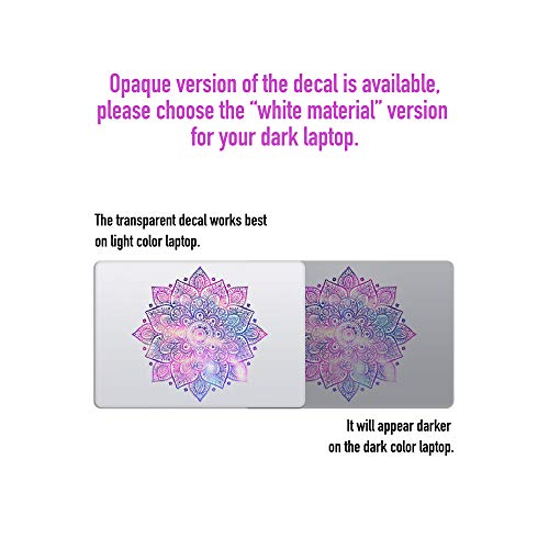 Mandala Laptop Sticker Decal - Removable Waterproof Vinyl Decals Stickers - Mandalas Purple Blue Sticker Night Sky Partial Skin Compatible With Computer Macbook Air Pro 13 15 Inch Mac Retina - Artsy Zen Decorative Sticker By Artsybb #TOP6