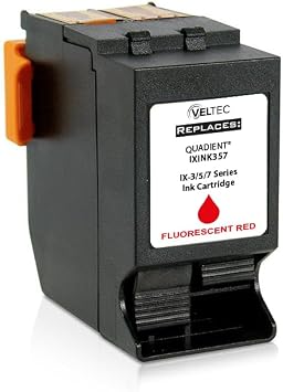 Veltec Made in USA Compatible IXINK357 Quadient Neopost Red Ink Cartridge for IX3, IX5 & IX7 Postage Meters Mailing System