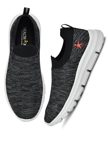 Image of HEALTH FIT Extra Soft Sports Shoes with Memory Foam Comfortable & Lightweight Breathable Without Lace for Walking Jogging Gym Shoes Cushion Casual Regular Wear Shoes for Men's Gent's HF727NEW