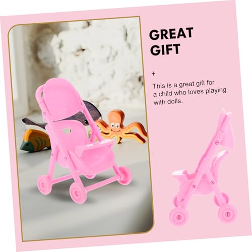 UPKOCH 4 Stück Teiliges Puppenwagen aus Robustem Abs Kunststoff Dekorativer Mini Buggy in Rollenspielzubehör für Mädchen Kreativität und Hand Auge Koordination – Bild 7