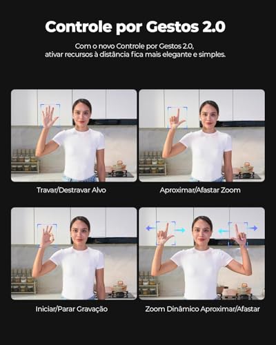 Câmera de streaming OBSBOT Tail Air NDI 4K, câmera PTZ com rastreamento de IA e aplicativo inteligente, controle de gestos, webcam HDMI/USB-C/sem fio, câmera de vídeo com transmissão ao vivo YouTube - Imagem 3