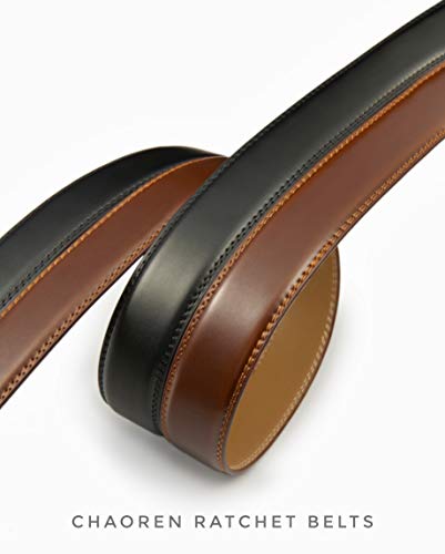 Chaoren Ratchet Belts For Men 2 Pack - Mens Belt Leather 1 3/8" In Gift Set Box - Meet Almost Any Occasion And Outfit #TOP4