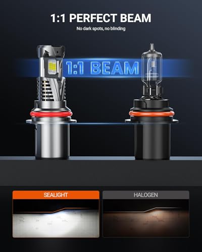 Image of SEALIGHT 9007 /HB5 Fog Lamps 80,000LM 130W Wireless for ATVs & Powersports, 2026 Version 99% Compatibility, 9xBrightness S7S Series Wireless 9007 Lamps 10 Years Lifespan- Pack of 2