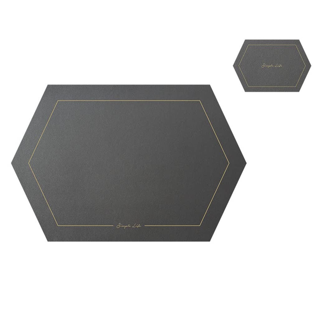IANSHFKN 4 Pcs Tableware Pad Placemat Table Mat Leather Heat Insulation Placemats Disc Coaster for Dining