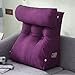 Poduszka do czytania z oparciem - poduszka klinowa do łóżka z regulowanym wałkiem na szyję, poduszka do siedzenia dla dorosłych z kieszeniami do siedzenia w łóżku/kanapie,45 * 40 * 20 CM,Purple