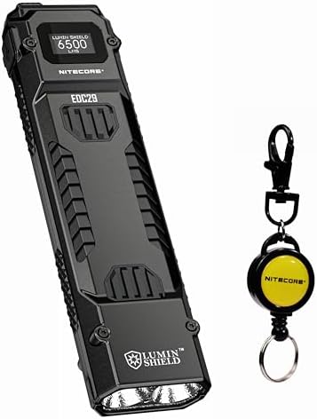 Nitecore EDC29 6500ルーメン ウルトラスリム高性能EDC懐中電灯 格納式キーチェーン付き