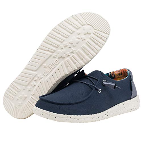 Image of HEYDUDE Women's Wendy Chambray | Women's Shoes | Women's Lace Up Loafers | Comfortable & Light-Weight