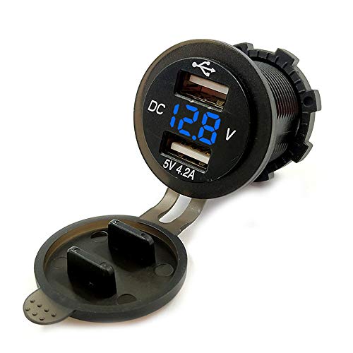 Cargador USB para motocicleta impermeable de 12V y 4.2A universal 3