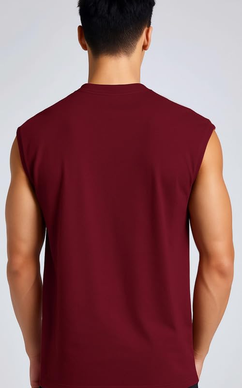 Image of JUARI BE A GENTLEMAN Men's Sleeveless Tank Top Premium Cotton Blend Muscle Fit Gym Vest | Casual Summer Shirt | Breathable & Lightweight Fitness Wear for Gym, Running & Daily Use