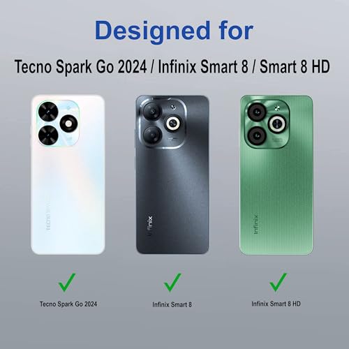 Image of Zapcase Back Case Cover for Tecno Spark Go 2024 | Compatible for Tecno Spark Go 2024 Back Cover | Case Cover with Camera Protection | (TPU + PC | Transparent)
