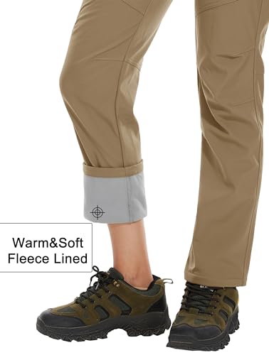 MAGCOMSEN-Womens-Fleece-Lined-Waterproof-Insulated-Softshell-Pants-Outdoor-Snow-Ski-Pants-Winter-Warm-Hiking-Pants