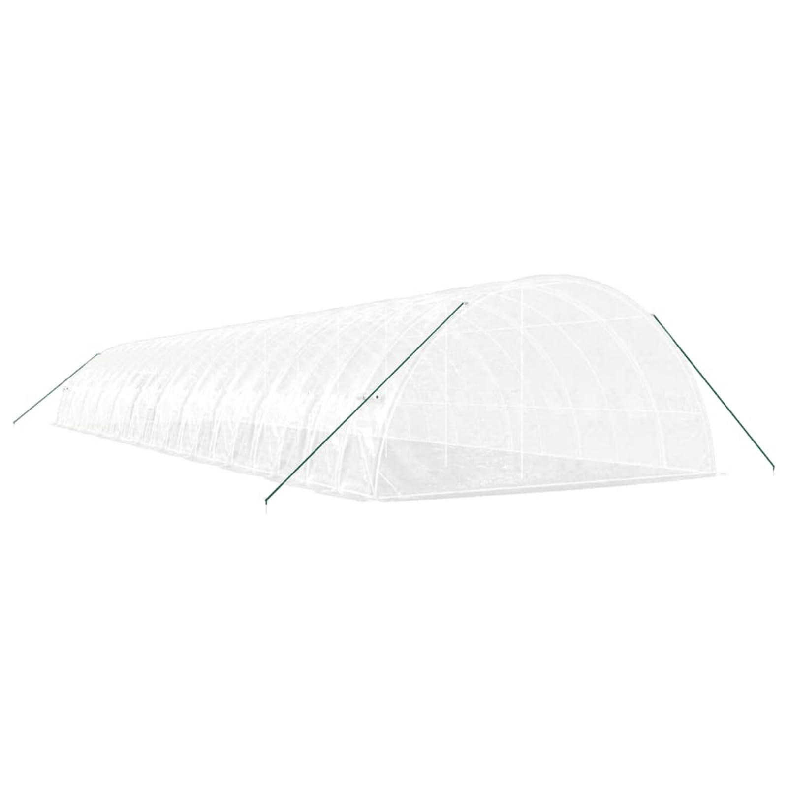 Homgoday Szklarnia z białą stalową ramą 132 m² 22 x 6 x 2,85 m, meble do mebli szklarnia ogrodowa szklarnia ogród warzywny szklarnia balkonowa szklarnia do ogrodu szklarnia do roślin