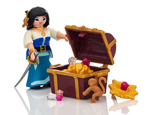 Preisvergleich Produktbild PLAYMOBIL 9087 Piratin mit Schatztruhe