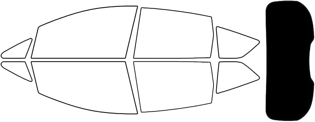 Rvinyl Window Tint Kit Compatible with Ford C-Max 2013-2018 - Black 5% - Single Ply No Bubble Film - Do it Yourself Vehicle Rear Windshield Tint