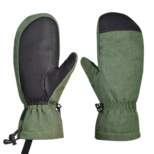 Fcnjsao Guantes de invierno Guantes de esquí Guantes de snowboard resistentes al agua Guantes cálidos para correr Ciclismo Senderismo