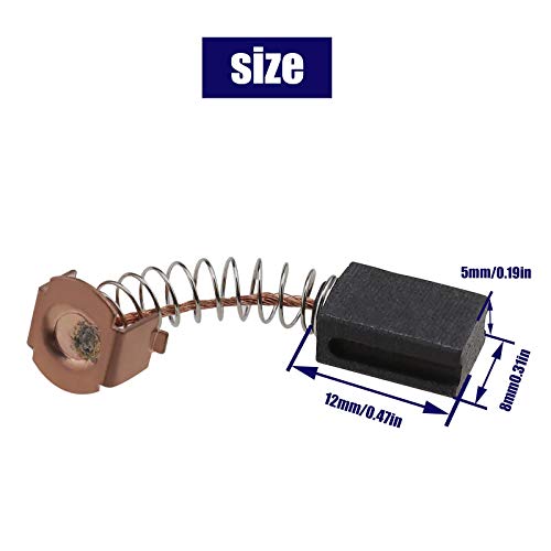 Image of Create idea 2 Pairs Of Angle Grinder Carbon Brushes 12X8X5mm Compatible With WS125 Black & Decker G720 Power Tools Replacement Parts
